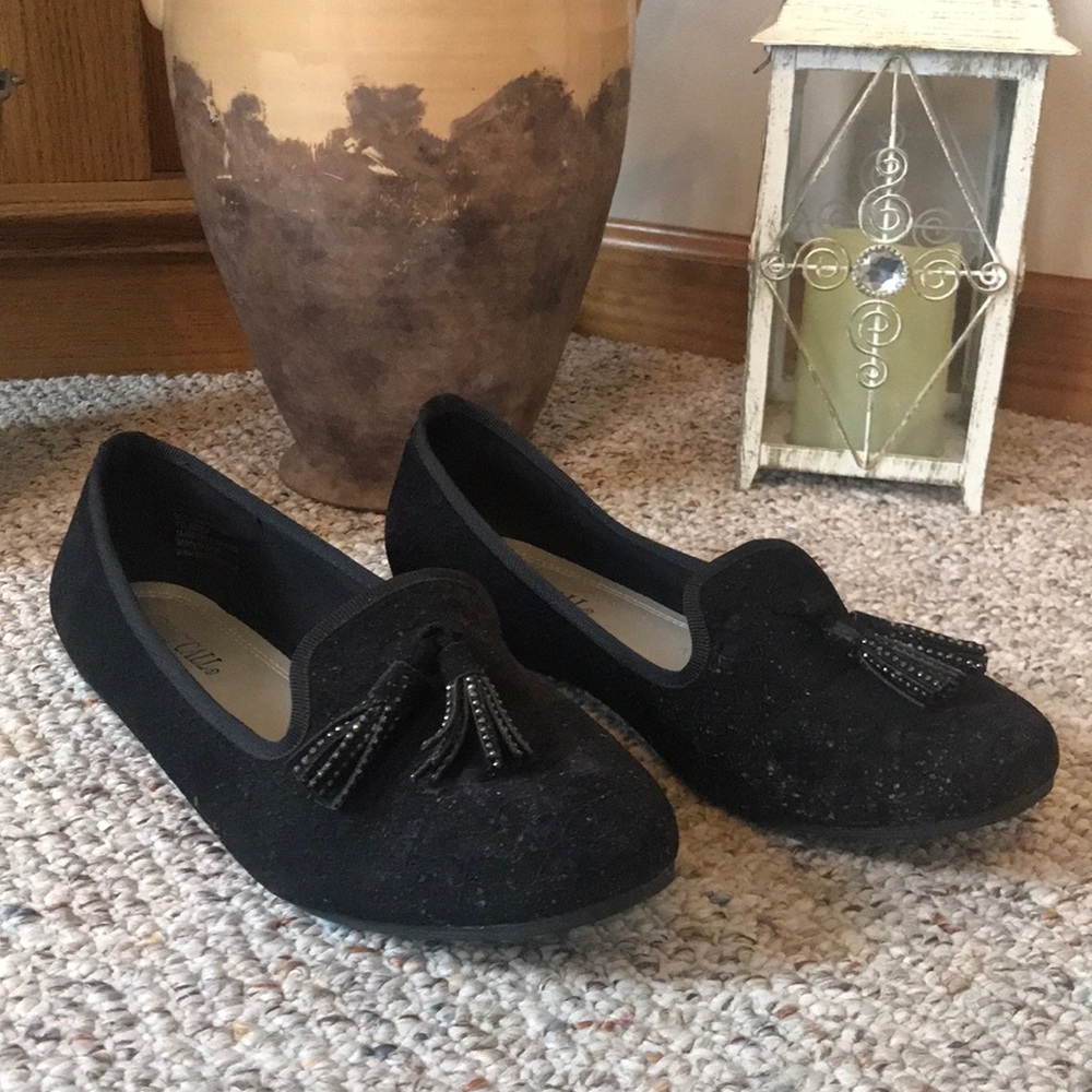 Black Loafers with Tassels